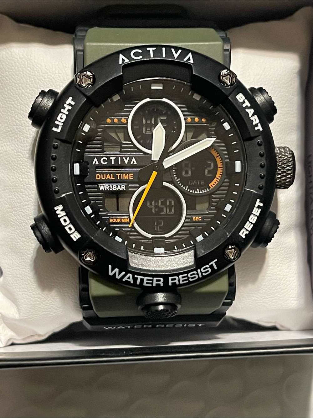 Activa X Invicta Digital & Analog Men's Watch - 52mm, Army Green